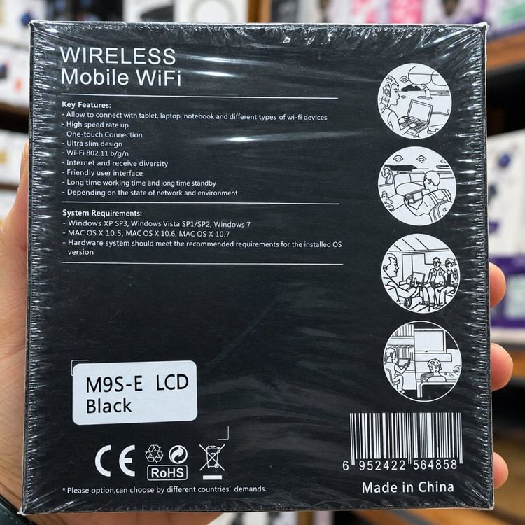 پشت پک مودم جیبی 5G اورجینال مدل M9S-LCD با باتری 8000mAh