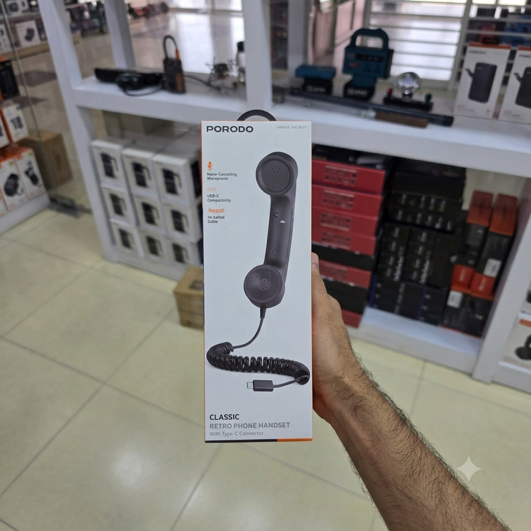 پک محصول گوشی کلاسیک رومیزی پرودو مدل PD569BK با کانکتور Type-C