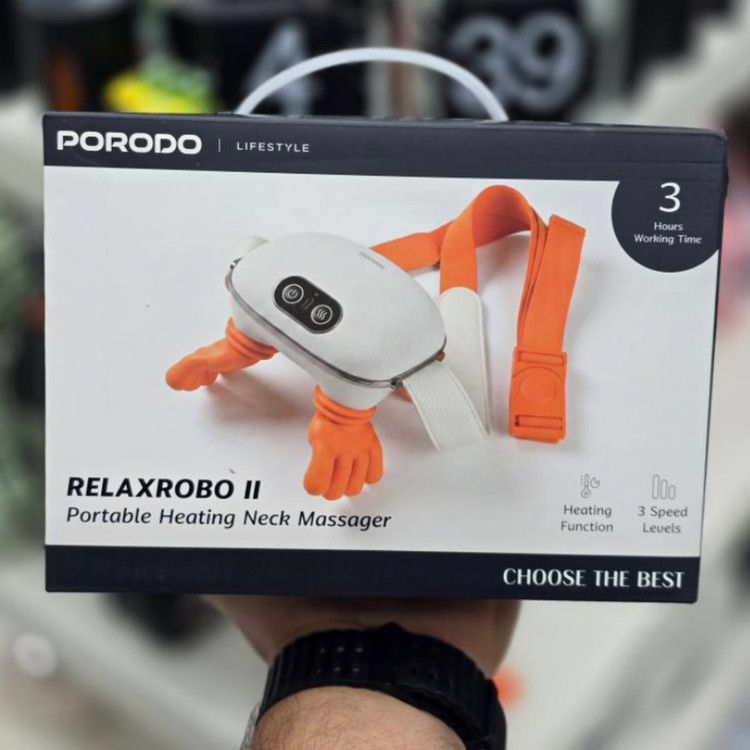 پک محصول ماساژور شارژی گردن و شانه طرح دست Porodo Lifestyle مدل RelaxRobo II