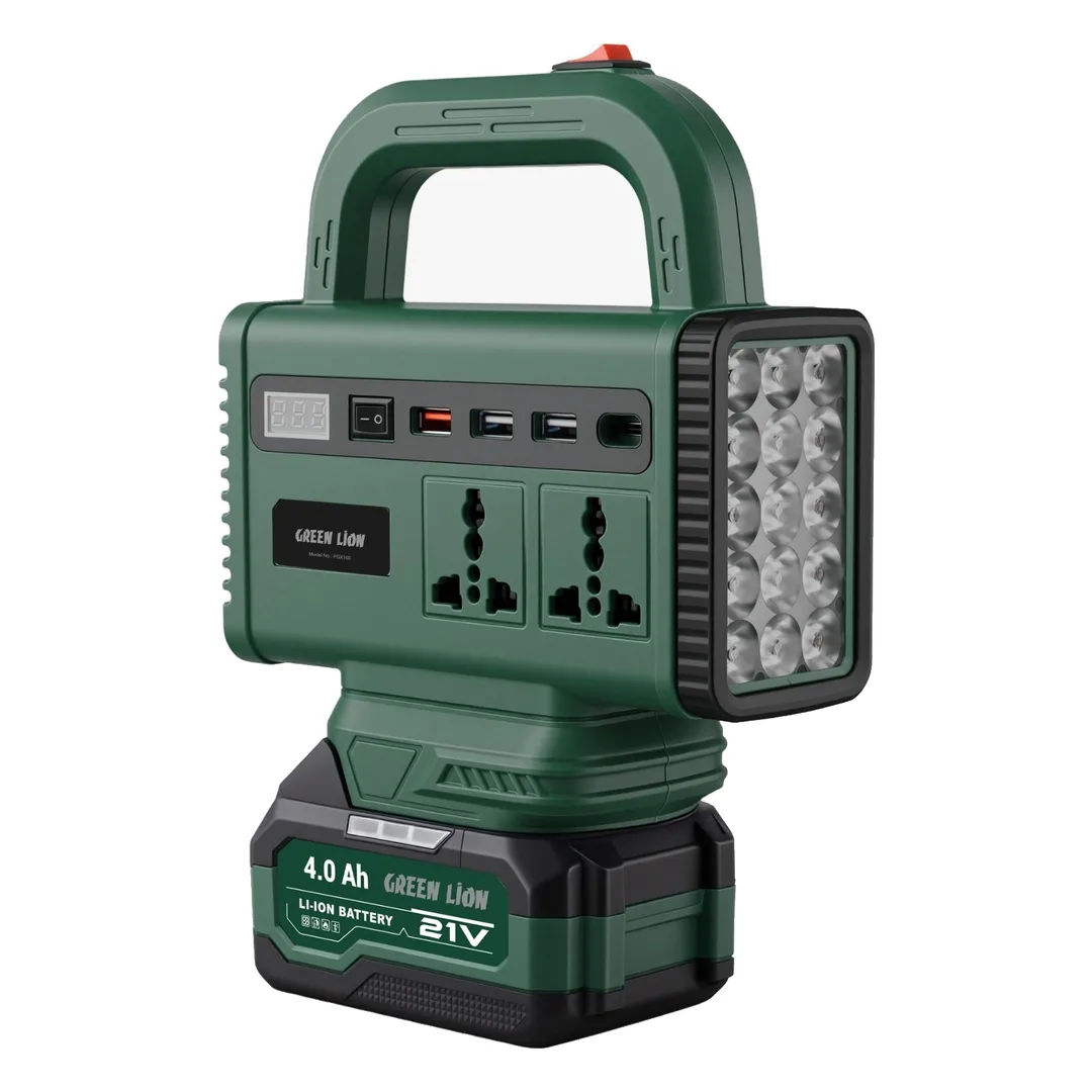 پاور استیشن قابل حمل Green Lion مدل Green Volt PGX150 با ظرفیت ۴۰۰۰ میلی‌آمپرساعت