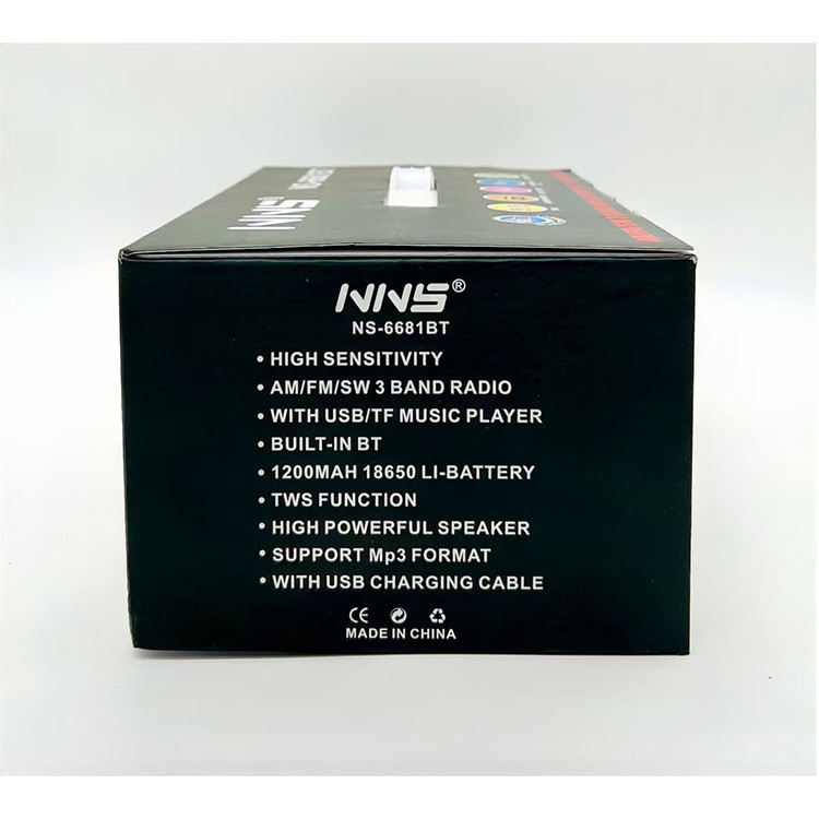 پک اسپیکر رادیو کلاسیک چوبی NNS-6681BT با بلوتوث و AM/FM/SW