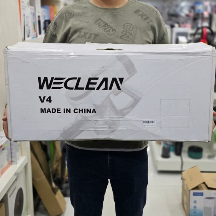 پشت پک جاروبرقی شارژی عصایی WECLEAN V4 با برس موتوردار و لوازم جانبی