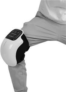 ماساژور شارژی و بیسیم زانو مدل HX-118 با ویبره و گرمایش در حال استفاده