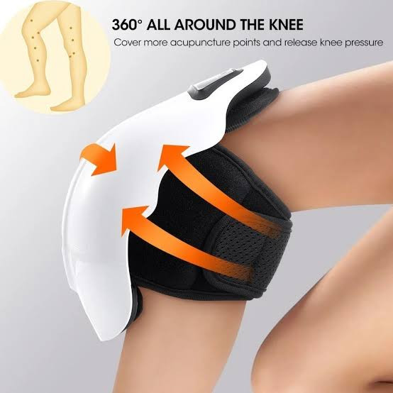 ماساژور شارژی و بیسیم زانو مدل HX-118 با ویبره و گرمایش پوشش دهی کل زانو