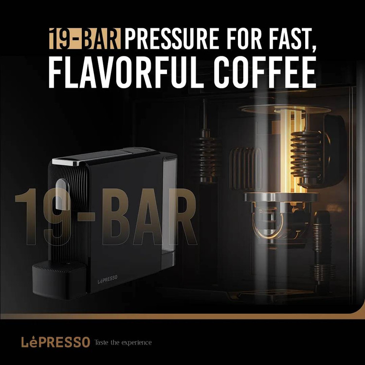 اسپرسوساز کپسولی LePRESSO BARISTO مدل LPCFFMO04SBK فشار ۱۹ بار
