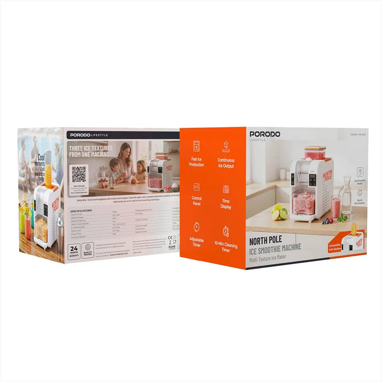 پک اسموتیساز و یخساز کمپرسوری Porodo Lifestyle مدل PDLFST6202 با ۳ بافت یخ