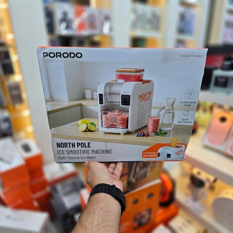 پک محصول اسموتیساز و یخساز کمپرسوری Porodo Lifestyle مدل PDLFST6202 با ۳ بافت یخ
